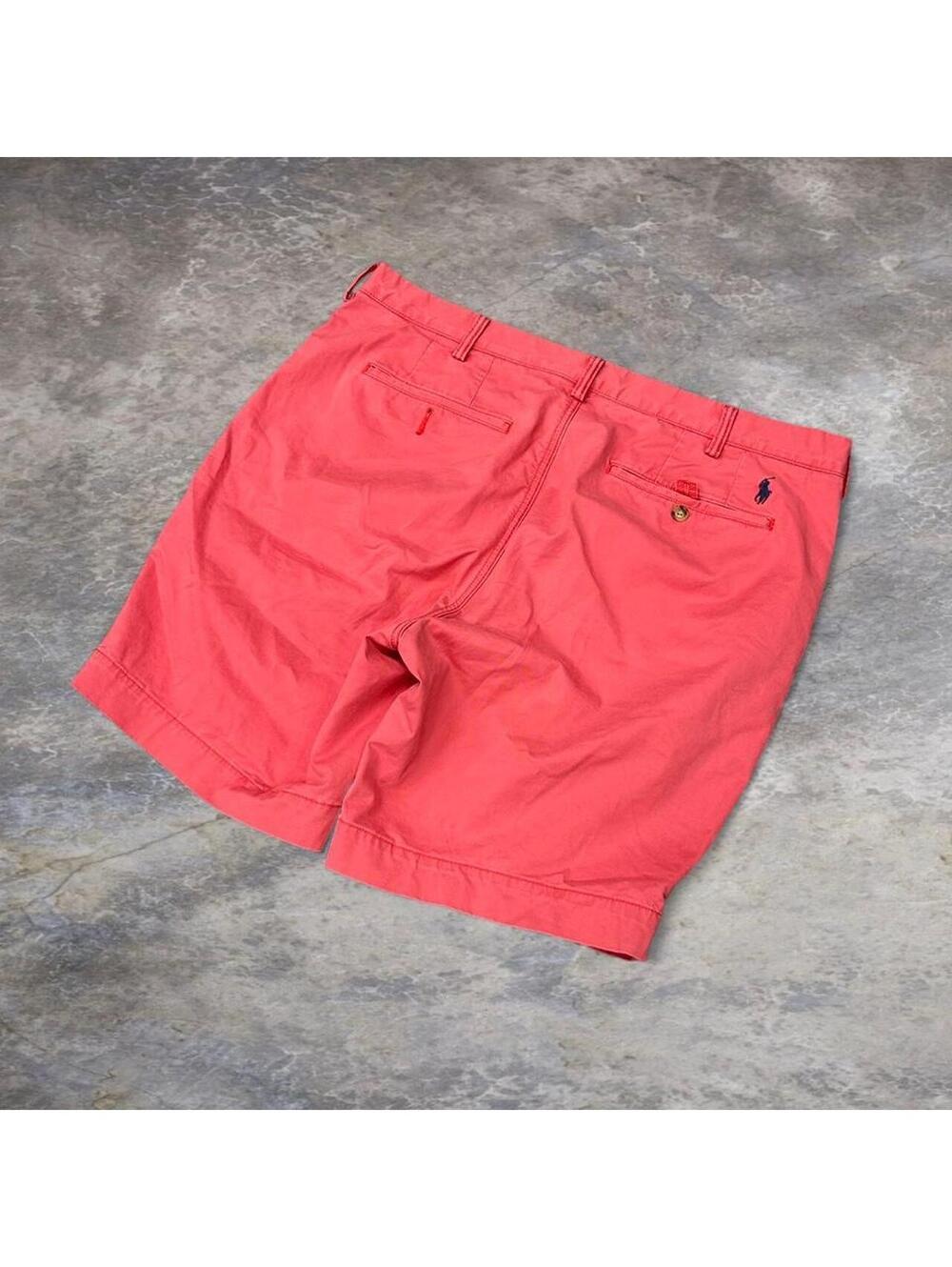 Pink polo Ralph Lauren chino shorts